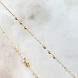 Cadena Aro Seguido Trio Especial 1.9gr / 50cm / 2mm Bolas Lisas Oro Amarillo +3 18K