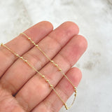 Cadena Aro Seguido Trio Especial 1.9gr / 50cm / 2mm Bolas Lisas Oro Amarillo +3 18K