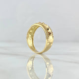 Anillo Puas Rombicas 4gr / T7 / Cicones Blancos Oro Amarillo 18K