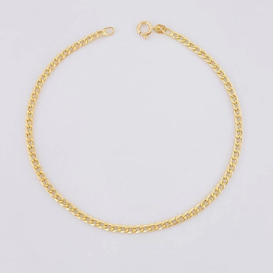 Pulso Cubano 1.05g / 19.5cm / 2.4mm Oro Amarillo 18K