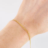 Pulso Cubano 1.05g / 19cm / 2.4mm Oro Amarillo 18K