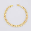 Pulso Cubano 7g / 20cm / 6.4mm Oro Amarillo 18K