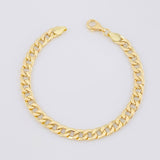 Pulso Cubano 7g / 20cm / 6.4mm Oro Amarillo 18K