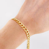 Pulso Cubano 4.95g / 21cm / 6.7mm Oro Amarillo 18K