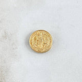 Herraje San Benito 0.8gr / 1.4cm / Tambor Oro Amarillo 18K