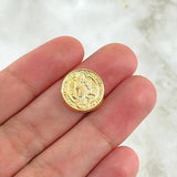 Herraje San Benito 0.8gr / 1.4cm / Tambor Oro Amarillo 18K