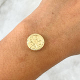 Herraje San Benito 0.8gr / 1.4cm / Tambor Oro Amarillo 18K