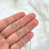 Cadena Veneciana 2gr / 60cm / 0.8mm Oro Blanco +3 18K *