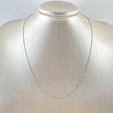 Cadena Veneciana 2.4gr / 45cm / 0.9mm Oro Blanco +3 18K