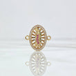 Herraje Virgen de Guadalupe 2.2gr / 1.7cm Ovalo Circones Verdes Fucsias Blancos Oro Amarillo