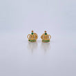 Topos Corona Real 0.9gr / Circones Verdes Blancos Oro Amarillo 18K &