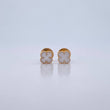 Topos Trebol 0.7gr / Electroestatico Blanco Oro Amarillo 18K $