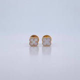 Topos Trebol 0.7gr / Electroestatico Blanco Oro Amarillo 18K $