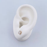Topos Trebol 0.7gr / Electroestatico Blanco Oro Amarillo 18K $