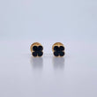 Topos Trebol  0.7gr / Electroestatico Negro Oro Amarillo 18K $