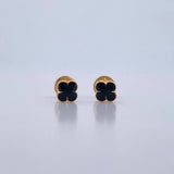 Topos Trebol  0.7gr / Electroestatico Negro Oro Amarillo 18K $