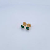 Topos Trebol 0.7gr / Electroestatico Verde Oro Amarillo 18K $