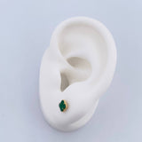 Topos Trebol 0.7gr / Electroestatico Verde Oro Amarillo 18K $
