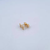 Topos Trebol 0.6gr / Diamantados Oro Amarillo 18K $