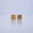 Topos Trebol 0.65gr / 7mm Lisos Oro Amarillo 18K $