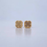 Topos Trebol 0.65gr / 7mm Lisos Oro Amarillo 18K $