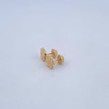 Topos Trebol 0.65gr / 7mm Lisos Oro Amarillo 18K $