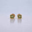 Topos Trebol 0.85gr / Circones Verdes Oro Amarillo 18K $