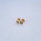 Topos Trebol 0.9gr / Circones Azules Oro Amarillo 18K $
