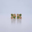 Topos Flor 1.1gr / Circones Verdes Blancos Oro Amarillo 18K &