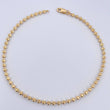 Tobillera Militar 7.65gr / 25.8cm / 3mm Diamantada Luna Oro Amarillo +3 18K &