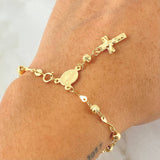 Pulso Denario Virgen Milagrosa 3.05gr / 18cm / Oro 18K *