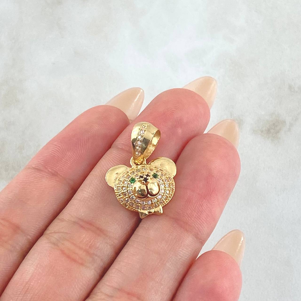 Dije Rostro Oso 2.3gr / 2.3cm / Oro 18K