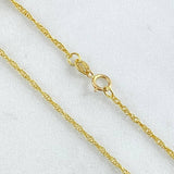 Cadena Singapur 2.05gr / 40cm / +3 Oro 18K *