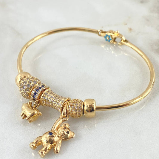 Pulso Aro Dijes 15.55gr / 17cm / Oro 18K *