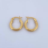 Candongas Juli 1.55gr / 1.7cm / Entorchadas Oro Amarillo 18K &
