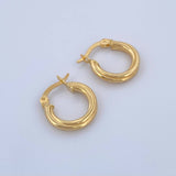Candongas Juli 1.55gr / 1.7cm / Entorchadas Oro Amarillo 18K &