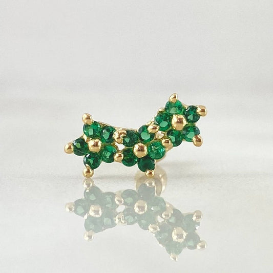 Piercing Arco Flores 0.7gr / 1.3cm / Oro Amarillo 18K