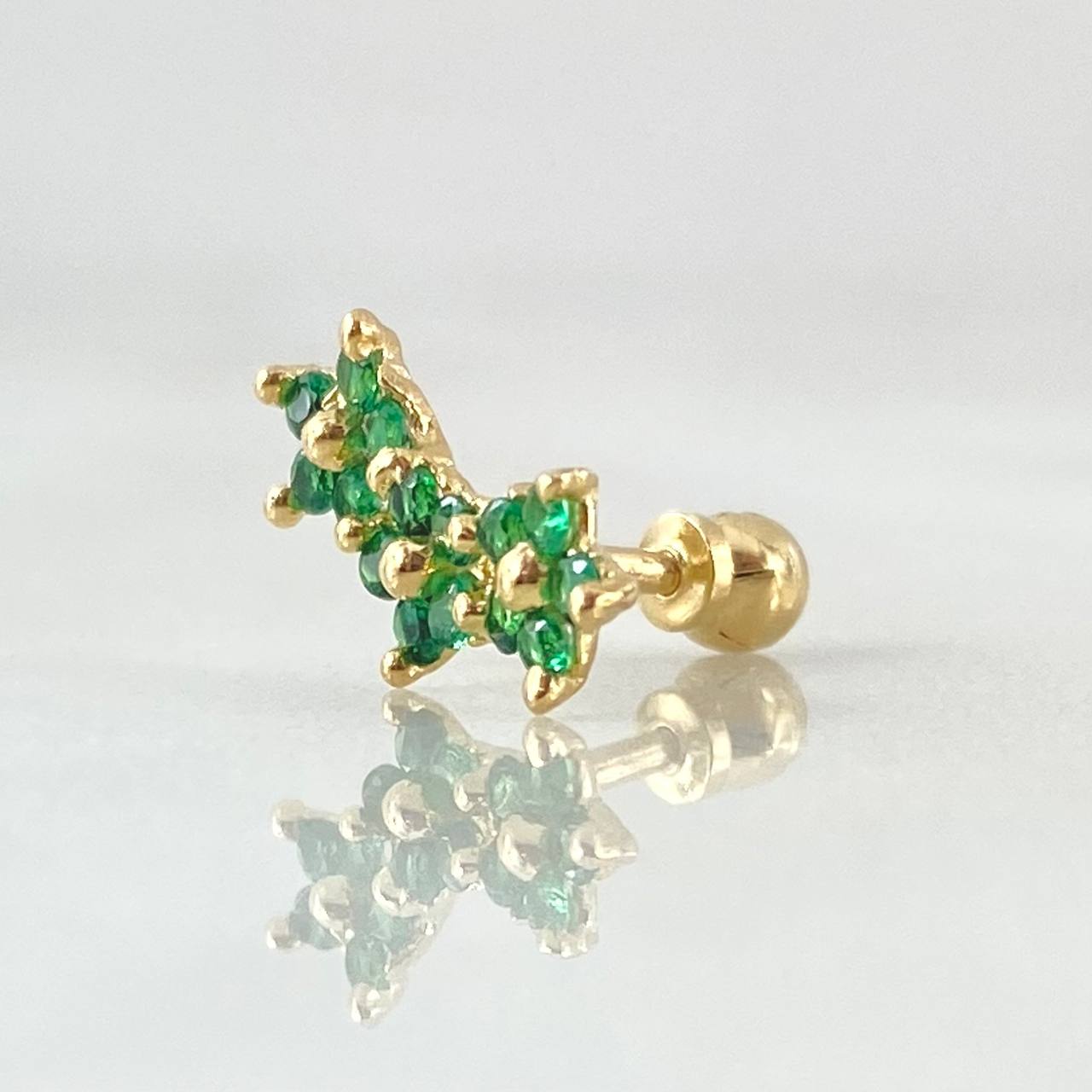 Piercing Arco Flores 0.7gr / 1.3cm / Oro Amarillo 18K