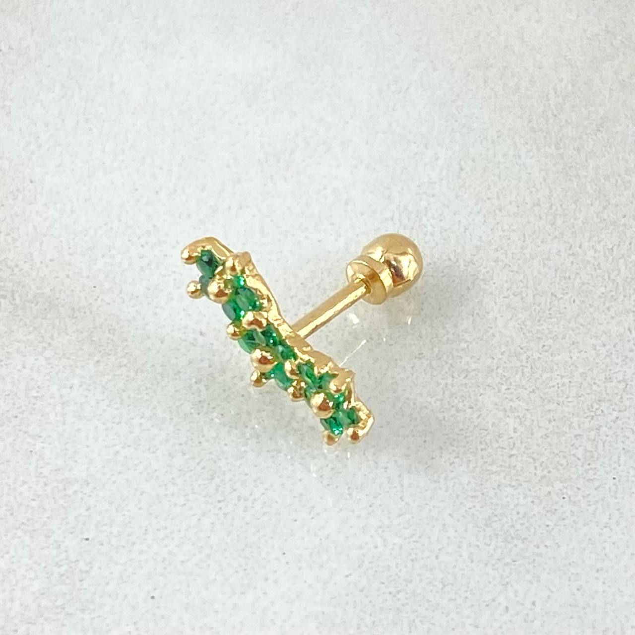 Piercing Arco Flores 0.65gr / 1.2cm / Nac.Esp. Oro 18K ©