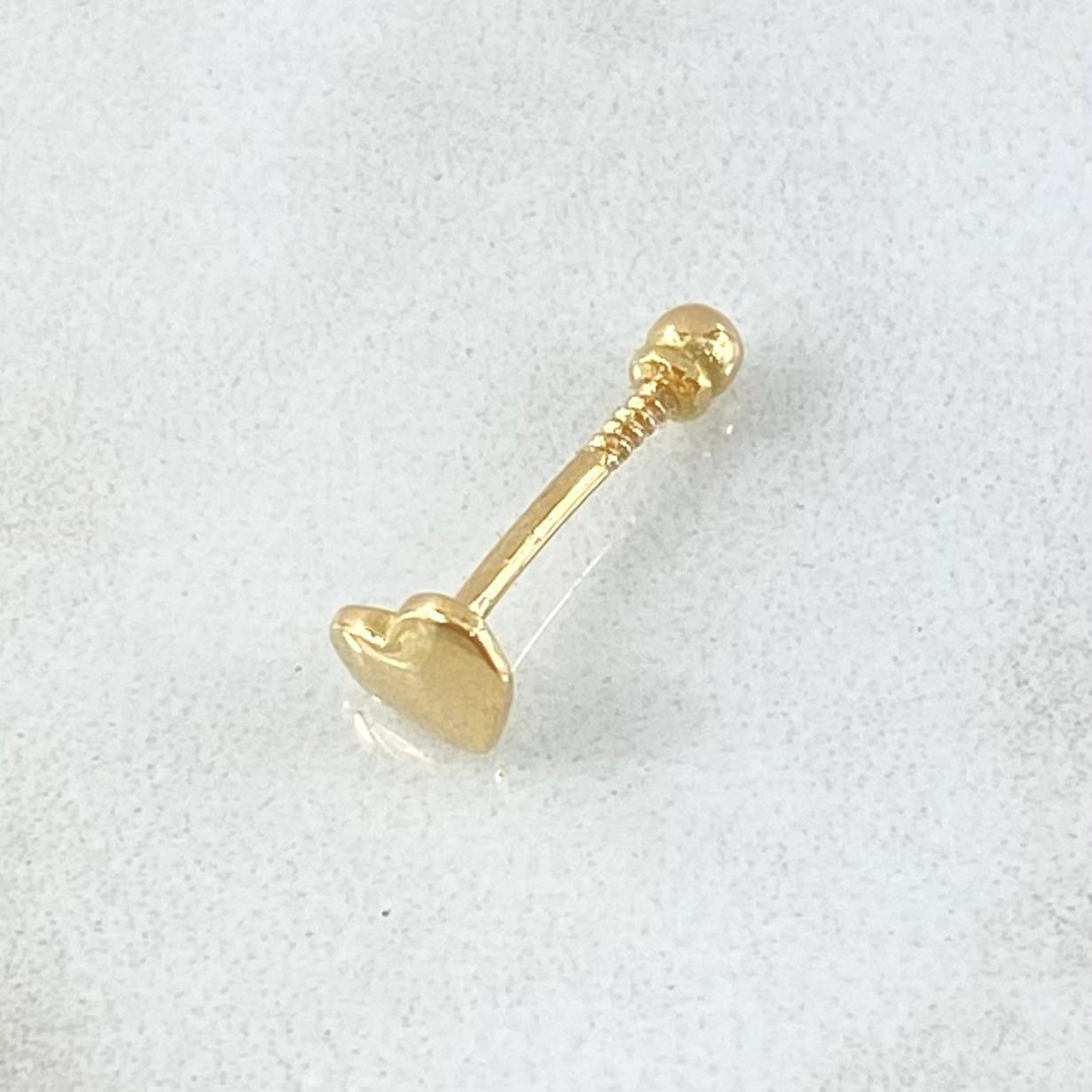 Piercing Corazon 0.5gr / 1.3cm / 4.4mm Oro Amarillo 18K
