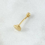 Piercing Corazon 0.5gr / 1.3cm / 4.4mm Oro Amarillo 18K
