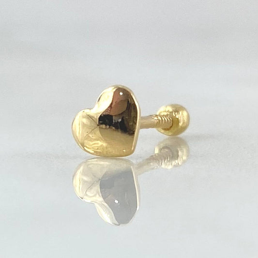 Piercing Corazon 0.5gr / 1.3cm / 4.4mm Oro Amarillo 18K