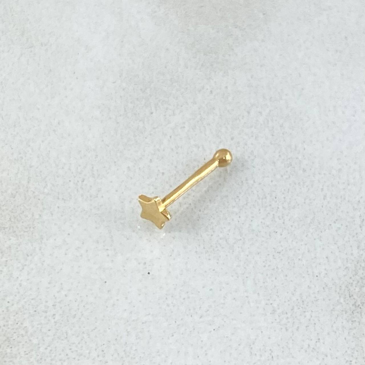 Piercing Estrella 0.1gr / 1cm / Nac.Esp. Oro 18K