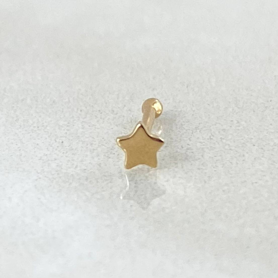 Piercing Estrella 0.1gr / 1cm / Nac.Esp. Oro 18K
