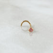 Piercing Chispa Circon Rosado 0.15gr / 1cm / Nac.Esp. Oro 18K *