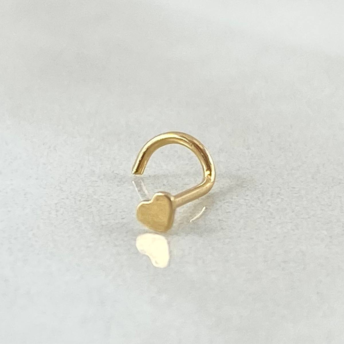 Piercing Chispa Corazon 0.15gr / 1cm / Nac.Esp. Oro 18K *