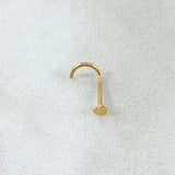 Piercing Chispa Corazon 0.15gr / 1cm / Nac.Esp. Oro 18K *