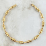 Pulso Rustico Barril Rayado 5.35gr / 21cm / 5mm Oro Amarillo 18K ©