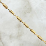 Pulso Rustico Barril Rayado 5.35gr / 21cm / 5mm Oro Amarillo 18K ©