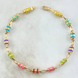 Pulso Rustico Barril Rayado 5.15 gr / 20cm / 4.6mm Cauchos Colores Oro Amarillo 18K ©